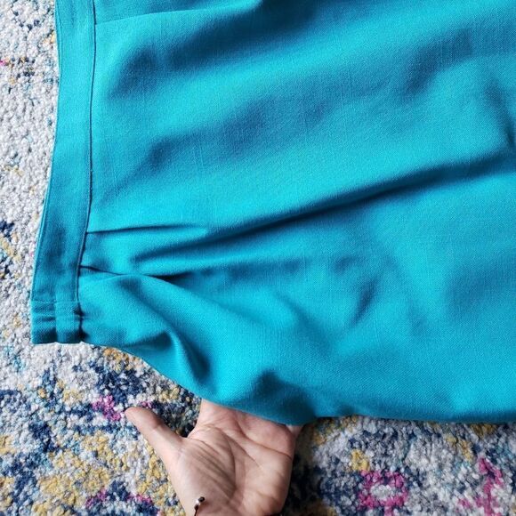 VINTAGE blue high waisted skirt size 16 - Picture 3 of 8